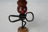 Drewniany otwieracz do butelek z magnesem Johna Hulla z lat 60 Vintage