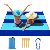KOC PIKNIKOWY MATA PLAŻOWA NA BIWAK WODOODPORNY+KARABIŃCZYK ŚLEDZIE 210x200