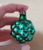 STARA ozdobna BOMBKA na choinkę SZYSZKA PRL-u złoty - zielona