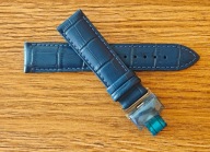 Pasek do zegarka 22 mm zapięcie motylkowe niebieski