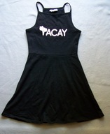 SUKIENKA DZIEWCZĘCA NA LATO CZARNA COTTON 134 PEPCO