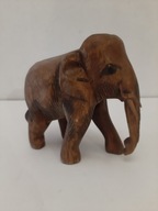 FIGURKA rzeźba DREWNIANA DO GABLOTY SŁOŃ ANGIELSKI