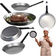 PATELNIA KLASYCZNA SPINWAR 28 CM STAL WĘGLOWA GŁĘBOKA INDUKCJA GAZ PREZENT