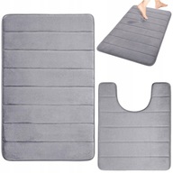 Dywanik łazienkowy Severno Home mikrofibra szary 2 szt. antypoślizgowy