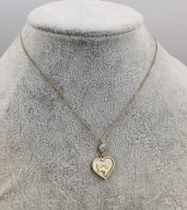 53694 Celebrytka złota stal chirurgiczna motylek na sercu