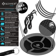 KESSER Bocianie gniazdo huśtawka leżak krzesło wiszące szare k42