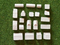 Cegiełki gipsowe odlew okna i gzymsy forma 01c