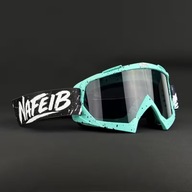 Gogle narciarskie z lustrzaną szybą UV – miętowe
