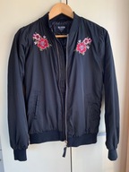 36 34 czarna bomberka róże oversize ocieplana Coloseum