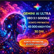 GEMINI AI ULTRA + VEO 3.1 | KONTO PRYWATNE | 45 000 KREDYTÓW | 30 DNI