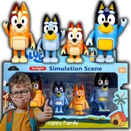 FIGURKI BLUEY I BINGO ZESTAW FIGUREK 4 SZTUKI RODZINA PIESKI FIGURKA MAMA
