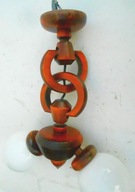 Lampa wisząca sufitowa drewniane ogniwa