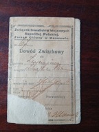 Legitymacja Związku Inwalidów Wojennych RP - 1924-25 - pow. Wołkowyski