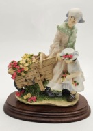 The Leonardo Collection "The Flower Cart" Figurka Alabaster