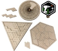 Zestaw 3 Układanek Montessori Drewniane Puzzle