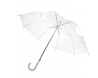 DUŻY PARASOL PRZEZROCZYSTY XXL 130CM AUTOMATYCZNY ŚLUB WŁÓKNO