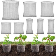 Doniczka stal nierdzewna biały KOSZE NA KORZENIE 12x OCHRONA KORZENI