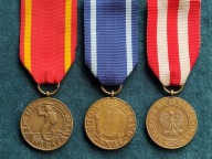 Zestaw 3 medali Krajowej Rady Narodowej