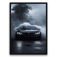 Plakat „BMW We Mgle” 40×50 cm – nowoczesna dekoracja dla fanów aut