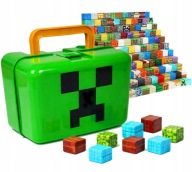 Klocki magnetyczne Minecraft BLOKI DUŻY ZESTAW 100 Ele.Figurki Walizka