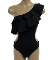 KOSTIUM KĄPIELOWY Monokini z falbanką z wycięciami Bikini r. 36 S