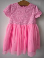 Różowa sukienka dla dziewczynki 80 (2775)