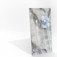 Gres 120x60 marmur biało-szary ZŁOTE REFLEKSY żyły połysk premium glamour