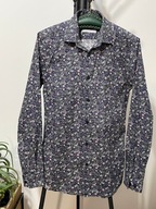 6 Koszula Primark granat kolorowe subtelne kwiaty S