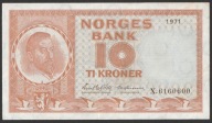 Norwegia 10 koron 1971 - Michelsen - X