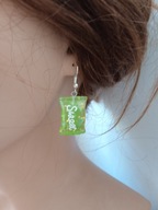 Kolczyki cukierki z napisem Sweet zielone