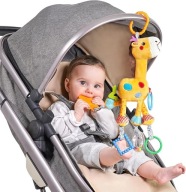 GRZECHOTKA SENSORYCZNA ŻYRAFA-ZABAWKA DLA NIEMOWLĄT 0-12 MIESIĘCY