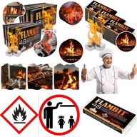 ROZPAŁKA PODPAŁKA BIAŁA DO PIECA KOMINKA GRILLA 10 ZESTAWÓW 480 SZTUK