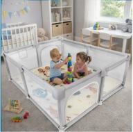 KOJEC DLA DZIECKA DZIECI 150x180 cm zestaw BARIERKA Z MATERACEM Z POKROWCEM