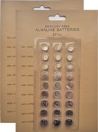 Baterie alkaliczne LR621 LR48 LR754 LR921 LR1130 LR1142 LR1154 mix 54szt.