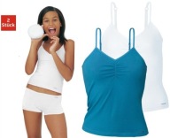 14603 BLUZKI TOPY DAMSKIE BAWEŁNIANE - ZESTAW komplet 2 SZT 36/38