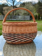 Koszyk zakupowy z polskiej wikliny duży i pojemny