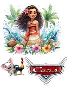 Wydruk na tort masa cukrowa WYDRUK CUKROWY VAIANA MAUI MIX