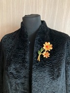 VINTAGE BROSZKA KWIAT ZŁODYGĄ EMALIOWANY LATA 70'