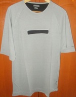 T-shirt męski szary z czarnym paskiem XXLarge Reporter