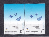 BOŚNIA ** EUROPA, plakaty, motyle, parka z zeszyciku Mi 301 D