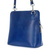 Vera Pelle torebka listonoszka skóra naturalna niebieski