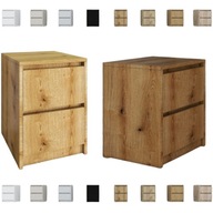 SZAFKA NOCNA PRAKTYCZNA 2 SZUFLADY STOLIK NOCNY DĄB EVOKE COAST LOFT