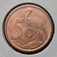 REPUBLIKA POŁUDNIOWEJ AFRYKI*RPA [1635]*5 centów 2007 Żuraw, SUID-AFRIKA