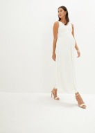 ELEGANCKA KORONKOWA szyfonowa SUKNIA ŚLUBNA CIĄŻOWA rozmiar 34