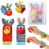 4x SKARPETKI 3D OPASKINA DLA TWOJEGO DZIECKA NA RĄCZKI I NOŻKI Z GRZECHOTKĄ