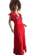 boohoo SUKIENKA długa haftowana falbany 38/40 nowa