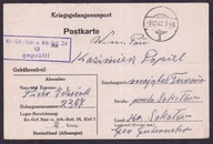 Batalion Roboczy nr 24 Kiel kartka wysłana z obozu do Sokołów 1942 (23)