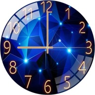 ZEGAR ŚCIENNY SZKLANY 30CM NOWOCZESNY CICHY ELEGANCKI DO SALONU BIURA