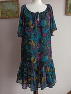 DIVIDED LEKKA swobodna SUKIENKA kwiaty motyle 38