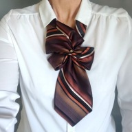 Ozdobny krawat damski do bluzki